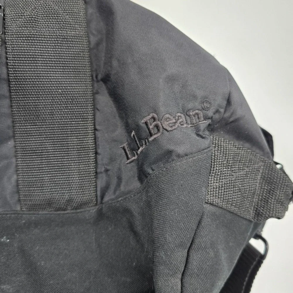 L.L.Bean Black Duffel Bag Weekend‎ Travel Bag With Initials JAW